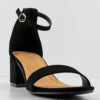 Darcie 1 Women's Single Band Low Block Heeled Dress Sandals 1 Darcie 1 Women's Single Band Low Block Heeled Dress Sandals -Bamboo Store darcie1blk2