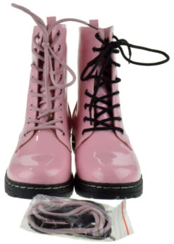 Declyn 01 Womens Patent 2 Color Lace Combat Boots Candy Red 11 -Bamboo Store declyn lemonade 1