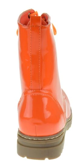 Declyn 01 Womens Patent 2 Color Lace Combat Boots Candy Red 11 -Bamboo Store declynornage 3