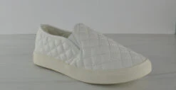 Forever Design 34 Women's Quilted Slip On Sneakers -Bamboo Store design34wht 1
