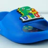 Little Kid's Comfort Slip On Dino Slides -Bamboo Store dinoslideblue2