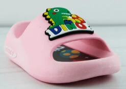 Little Kid's Comfort Slip On Dino Slides 20 Little Kid's Comfort Slip On Dino Slides -Bamboo Store dinoslidepink2