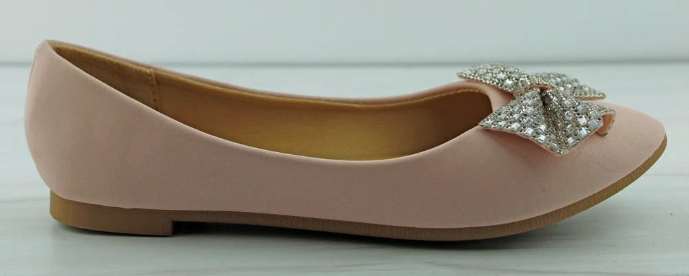 Dothan 36 Women's Rhinestone Bow Almond Toe Flats 4 Dothan 36 Women's Rhinestone Bow Almond Toe Flats - Image 2