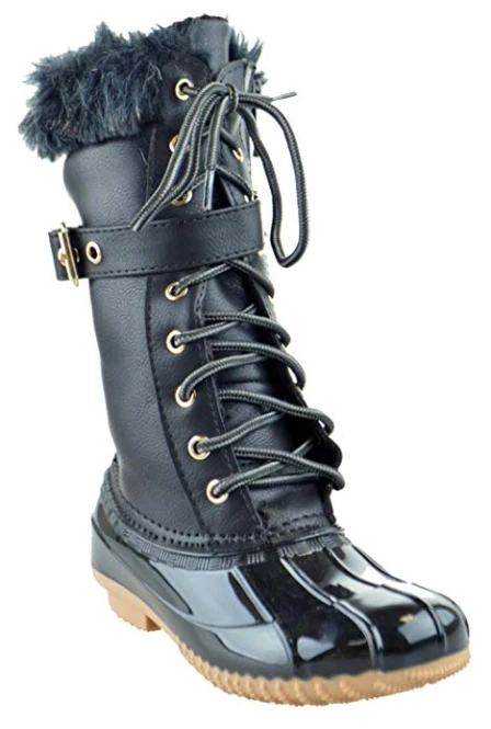 Forever Duck 10K Little Girls Lace UpKnee High Duck Boots 3 Forever Duck 10K Little Girls Lace UpKnee High Duck Boots