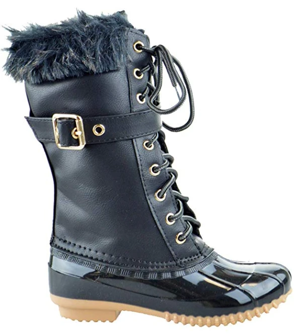 Forever Duck 10K Little Girls Lace UpKnee High Duck Boots 4 Forever Duck 10K Little Girls Lace UpKnee High Duck Boots - Image 2