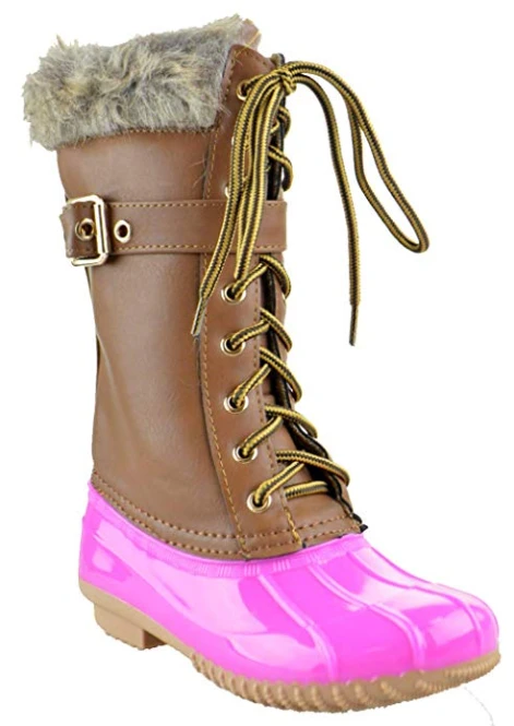 Forever Duck 10K Little Girls Lace UpKnee High Duck Boots 6 Forever Duck 10K Little Girls Lace UpKnee High Duck Boots - Image 4