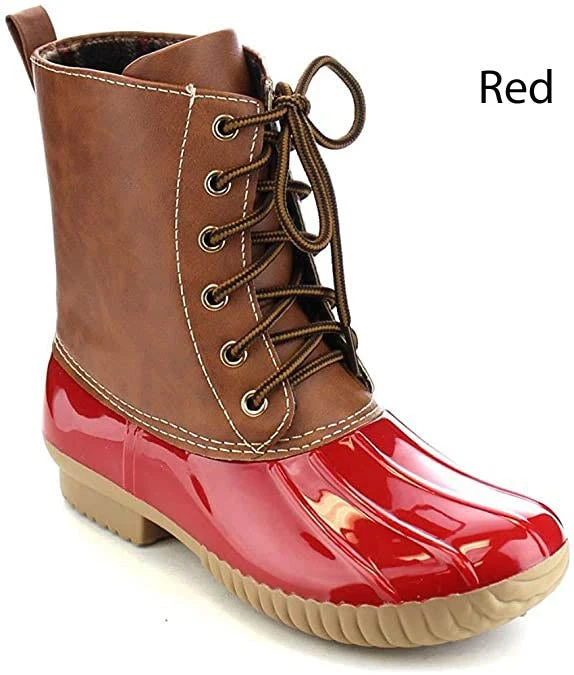 Dylan Women's Two Tone Rain Style Duck Boots 8 Dylan Women's Two Tone Rain Style Duck Boots - Image 6