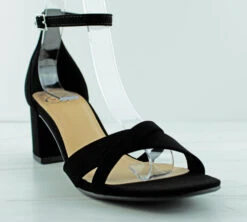 Dynesty Women's Cross Band Low Block Dress Heels