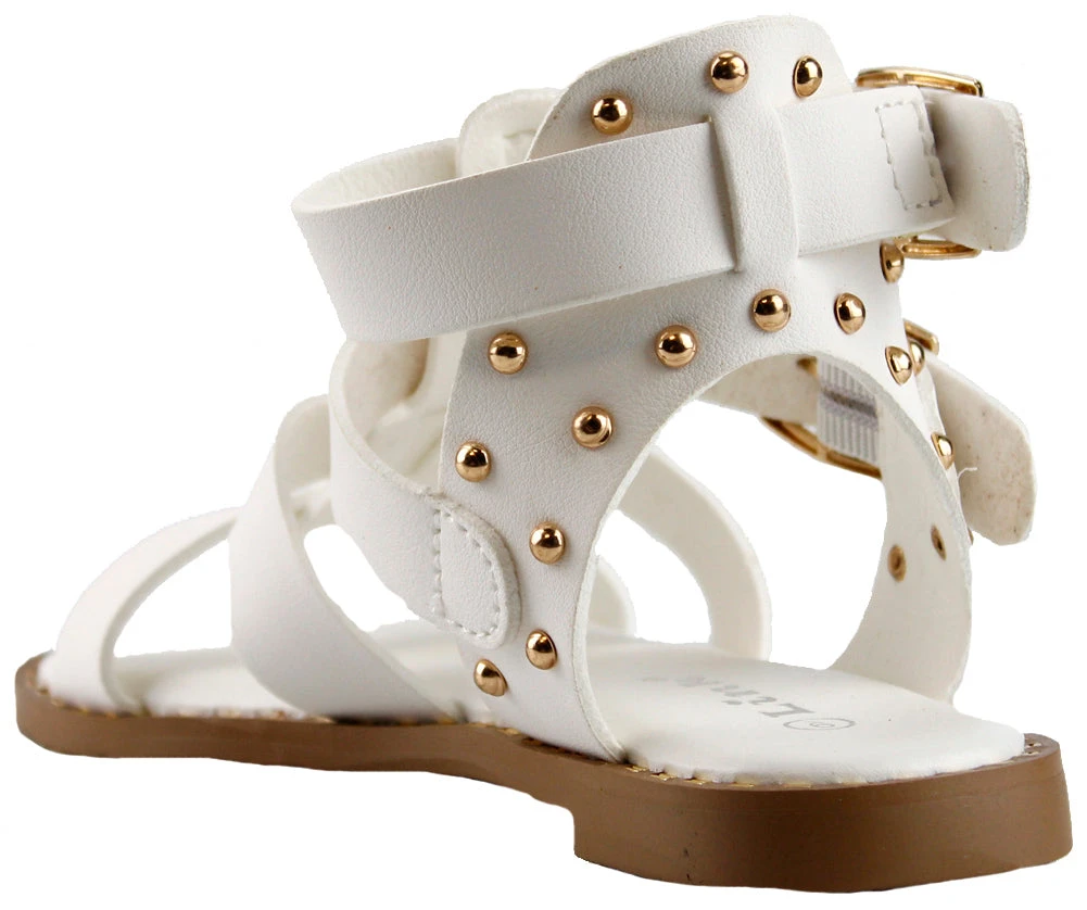 Tasty 17k Little Girls Caged Buckle Flat Sandals 8 Tasty 17k Little Girls Caged Buckle Flat Sandals - Image 6