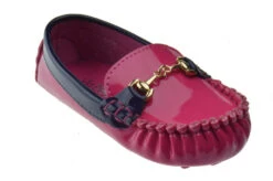 Emmy-04B Girl's Moccasin Slip On Flats 8 Emmy-04B Girl's Moccasin Slip On Flats -Bamboo Store emmy 04b fuchsia 1