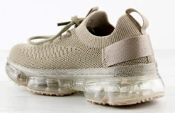 Flow 19K Little Girls Flyknit Lace Up Athletic Sneakers -Bamboo Store flow19kbeige 3