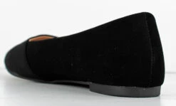 F. Nacy 001 Women's Almond Toe Comfort Flats -Bamboo Store fnacyblk3