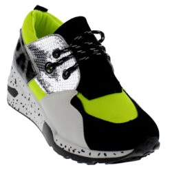 Galaxy 01 Womens Wedged Fashion Sneakers -Bamboo Store galaxyneongreen 1