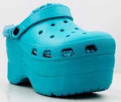 Gardener 3 Women's Fur Lined Platform Sling Back Clogs -Bamboo Store gardenerteal 1 1