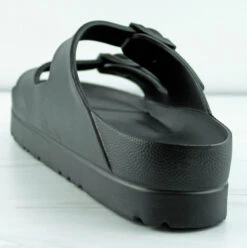 Bamboo Glee 01 Women's Double Buckle Jelly Platform Sandals -Bamboo Store glee01blk3