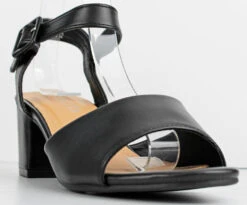 H43 100 Women's Wide Band Block Heel Low Dress Sandals