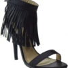 Hilda 67 Womens Stiletto Fringe High Heel Sandals
