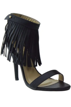 Hilda 67 Womens Stiletto Fringe High Heel Sandals