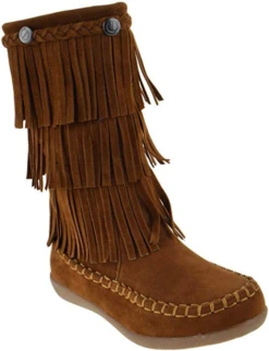 Hobo Little Girls 3 Layer Knee High Fringe Moccasin Boots 20 Hobo Little Girls 3 Layer Knee High Fringe Moccasin Boots -Bamboo Store hobo1