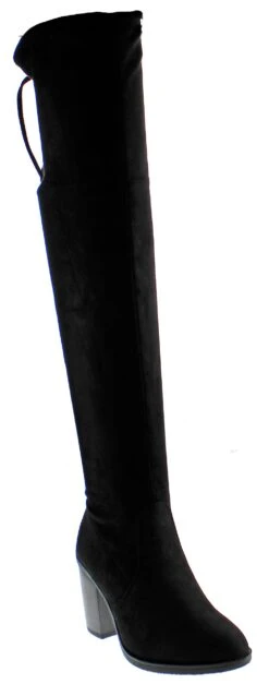 Hugo 39 Women's Thigh High Drawstring High Heel Boots