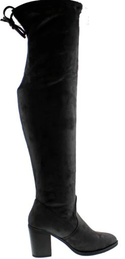 Hugo 39 Women's Thigh High Drawstring High Heel Boots -Bamboo Store hugo39grey2