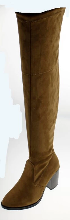 Hugo 39 Women's Thigh High Drawstring High Heel Boots -Bamboo Store hugo39tan 2
