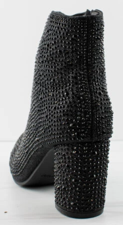 Forever Iceberg 12 Women's Rhinestone Embellished Pointed Toe Ankle Booties -Bamboo Store iceberg12black1
