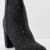 Forever Iceberg 12 Women's Rhinestone Embellished Pointed Toe Ankle Booties -Bamboo Store iceberg12black3