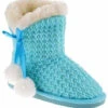 KB5145 Girl's Pull Up Knitted Shearling Boot -Bamboo Store kb5145b