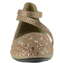 KD 01 KS Little Girls Ballet Ballerina Flats -Bamboo Store kd01champagne 2