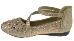 KD 01 KS Little Girls Ballet Ballerina Flats -Bamboo Store kd01champagne 3