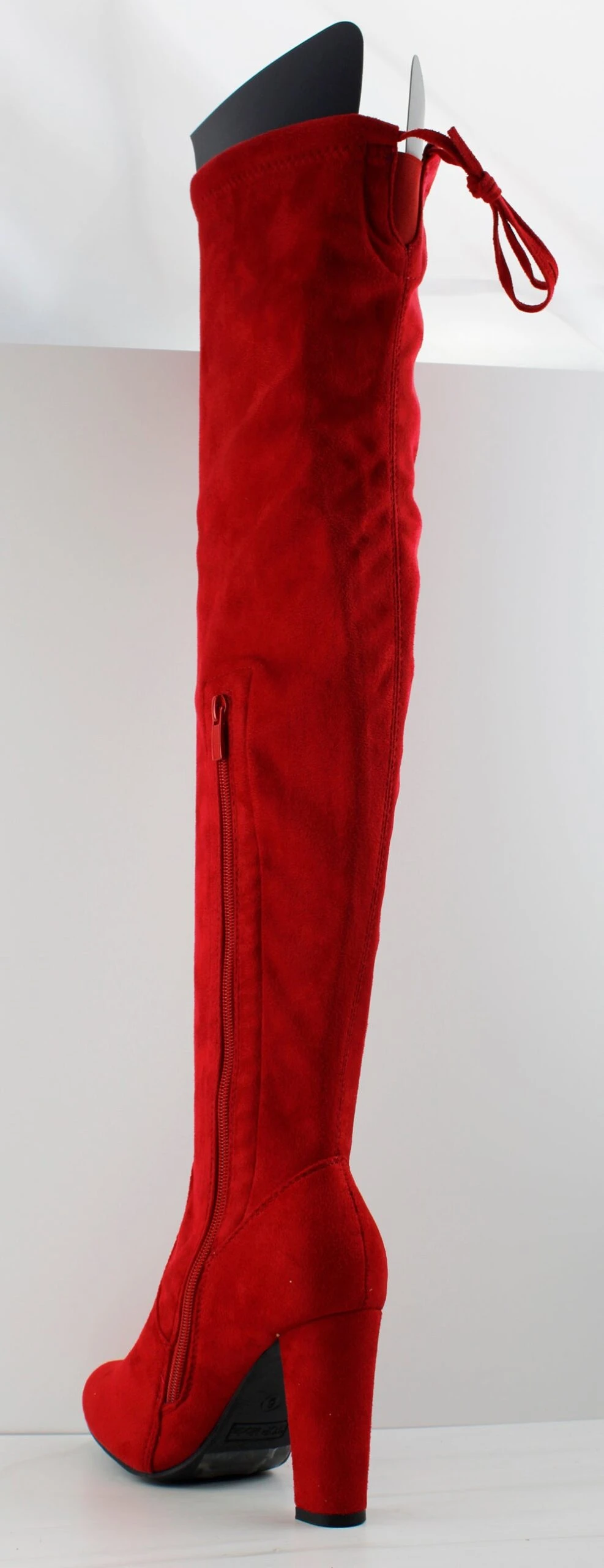 Keen 1 Women's Faux Suede Thigh High Heeled Boots 5 Keen 1 Women's Faux Suede Thigh High Heeled Boots - Image 3