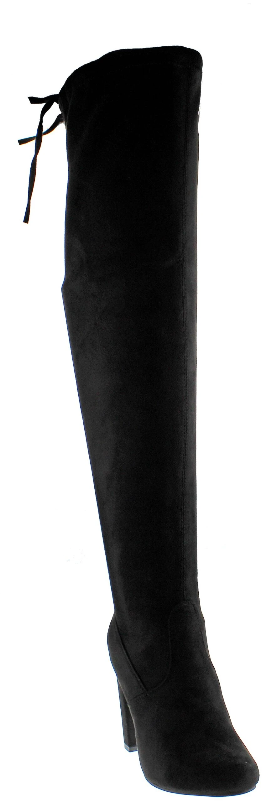 Keen 1 Women's Faux Suede Thigh High Heeled Boots 9 Keen 1 Women's Faux Suede Thigh High Heeled Boots - Image 7