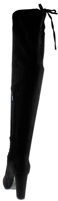 Keen 1 Women's Faux Suede Thigh High Heeled Boots 20 Keen 1 Women's Faux Suede Thigh High Heeled Boots -Bamboo Store keenblk3
