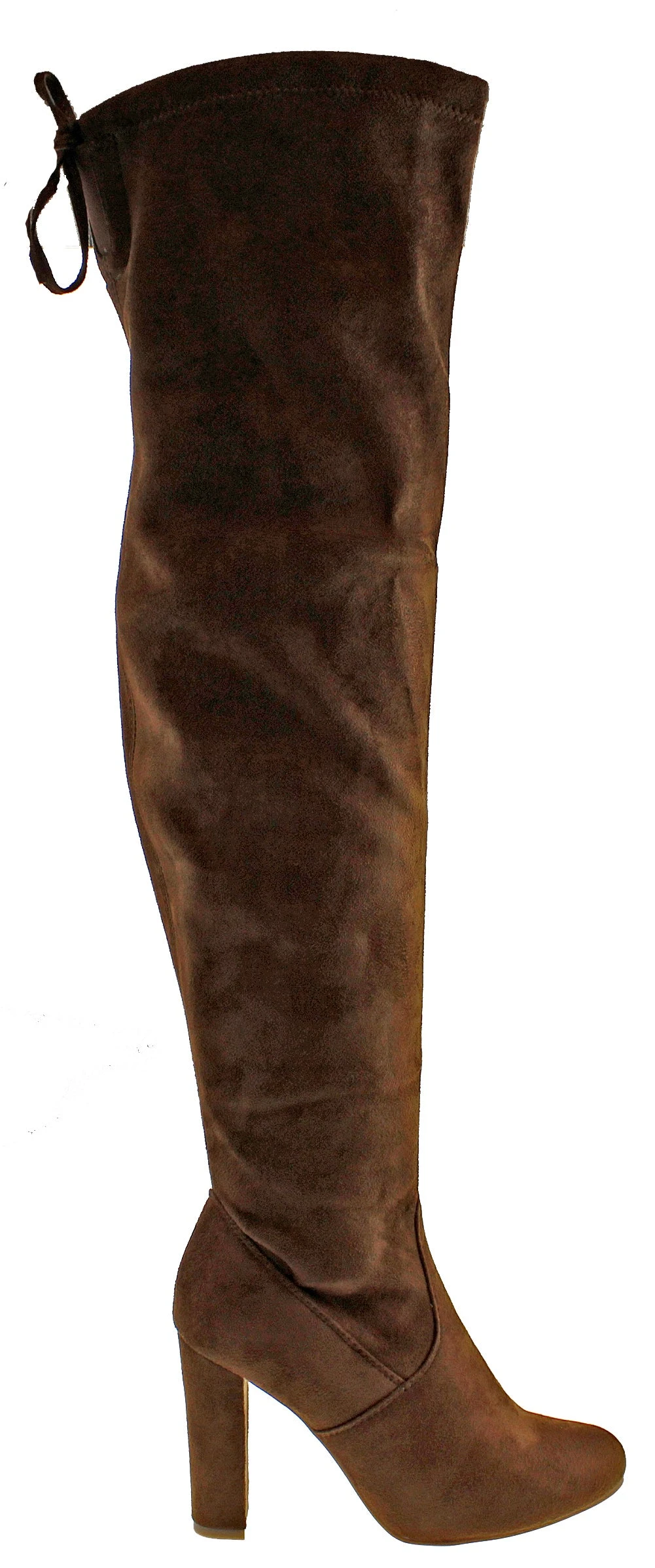 Keen 1 Women's Faux Suede Thigh High Heeled Boots 7 Keen 1 Women's Faux Suede Thigh High Heeled Boots - Image 5