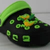 Little Kids Decorated Sling Back Classic Rubber Clogs -Bamboo Store kidsdecoratedslingbackblackneon 1
