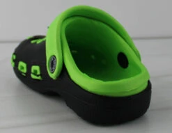 Little Kids Decorated Sling Back Classic Rubber Clogs -Bamboo Store kidsdecoratedslingbackblackneon 3