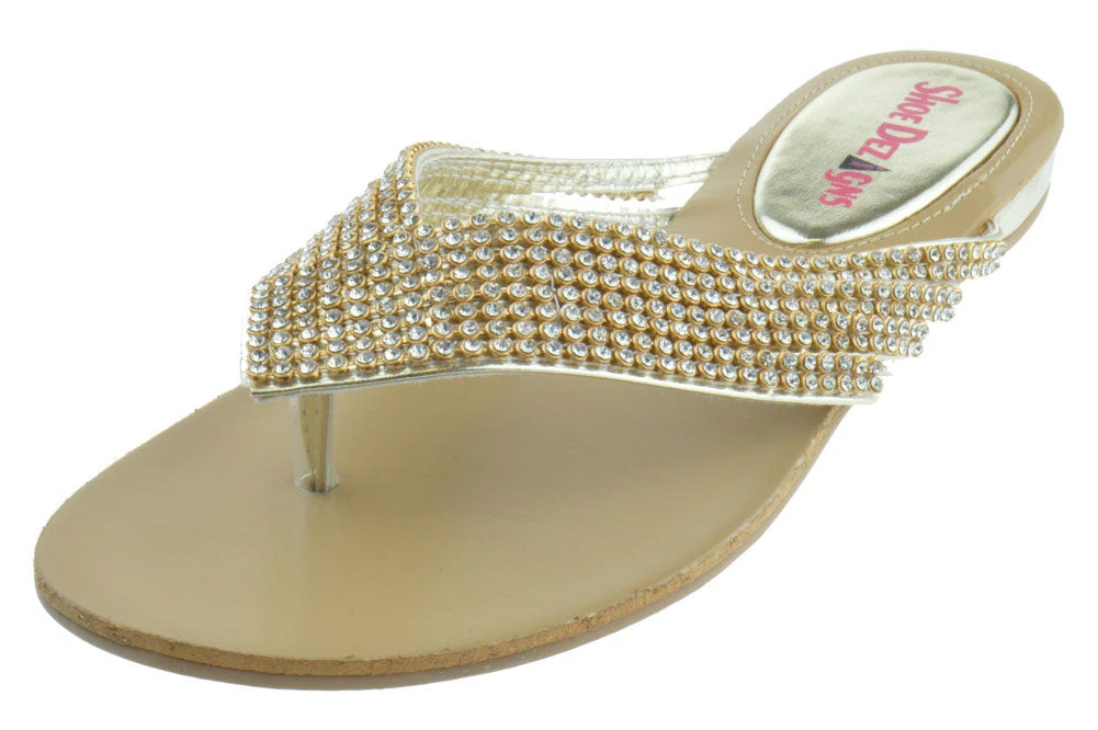 Kylie 09 Gladiator Rhinestone Thong Flat Sandals 7 Kylie 09 Gladiator Rhinestone Thong Flat Sandals - Image 5