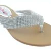 Kylie 09 Gladiator Rhinestone Thong Flat Sandals 1 Kylie 09 Gladiator Rhinestone Thong Flat Sandals -Bamboo Store kylie 09 silver 1
