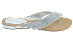 Kylie 09 Gladiator Rhinestone Thong Flat Sandals 9 Kylie 09 Gladiator Rhinestone Thong Flat Sandals -Bamboo Store kylie 09 silver 2