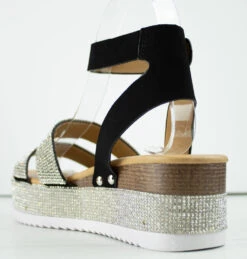 Forever Luxury 43 Women's Rhinestone Double Band Buckled Platform Sandals 10 Forever Luxury 43 Women's Rhinestone Double Band Buckled Platform Sandals -Bamboo Store lUXURY43 1