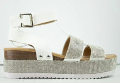 Forever Luxury 43 Women's Rhinestone Double Band Buckled Platform Sandals 12 Forever Luxury 43 Women's Rhinestone Double Band Buckled Platform Sandals -Bamboo Store lUXURY43 2