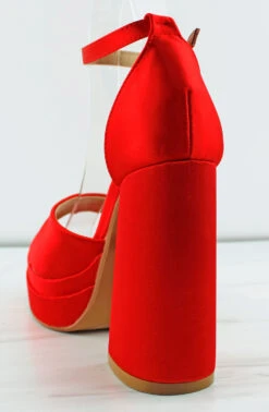 Lollie 43 Women's Platform Open Toe High Dress Heels 19 Lollie 43 Women's Platform Open Toe High Dress Heels -Bamboo Store lollie43red