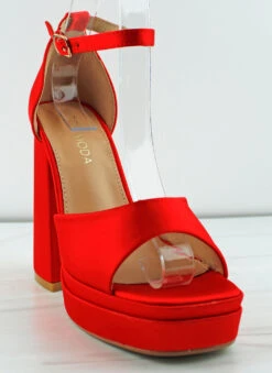 Lollie 43 Women's Platform Open Toe High Dress Heels 17 Lollie 43 Women's Platform Open Toe High Dress Heels -Bamboo Store lollie43red2
