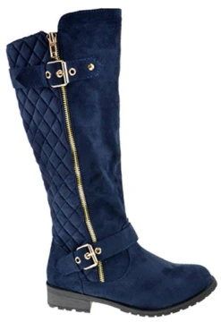 Forever Mango 23 Women's Suede Riding Knee High Buckle Boot -Bamboo Store mango 23 sued