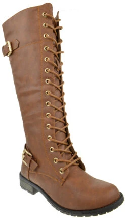 Mango 27 Women'sLace-Up Knee High Combat Boot