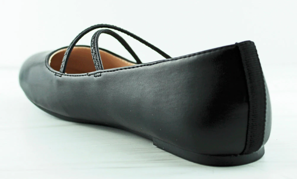 Nutwood Women's Thin Cross Band Ballet Comfort Flats 5 Nutwood Women's Thin Cross Band Ballet Comfort Flats - Image 3