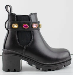 Forever Pacific 09k Little Girl's Multi Jewel Rhinestone Ankle Boots -Bamboo Store pacific09k 2
