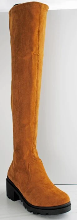 Forever Pacific 83 Women's Platform Lug Sole Knee High Suede Boots