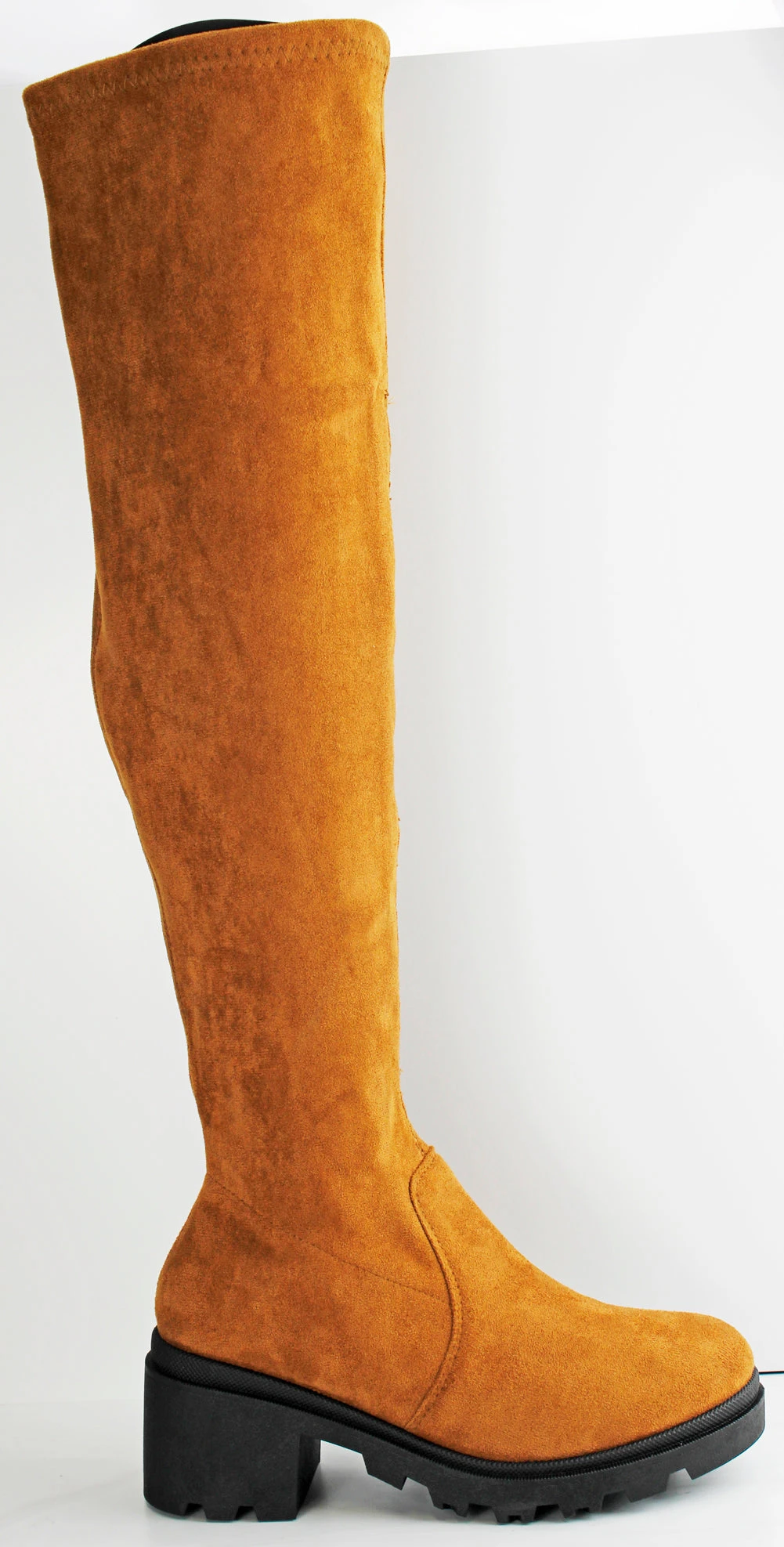 Forever Pacific 83 Women's Platform Lug Sole Knee High Suede Boots 4 Forever Pacific 83 Women's Platform Lug Sole Knee High Suede Boots - Image 2